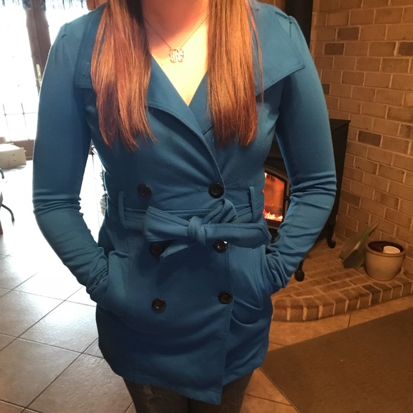 Blue fall/winter pea coat - Picture 4 of 5